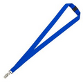 3/4" Blank Lanyard w/ Breakaway Release Attachment & Bulldog Clip